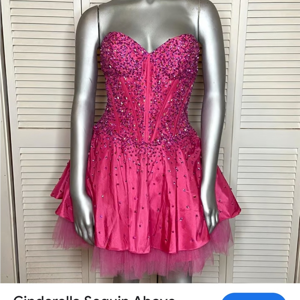 Hot pink cocktail dress